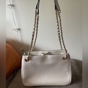 INC White Leather Purse